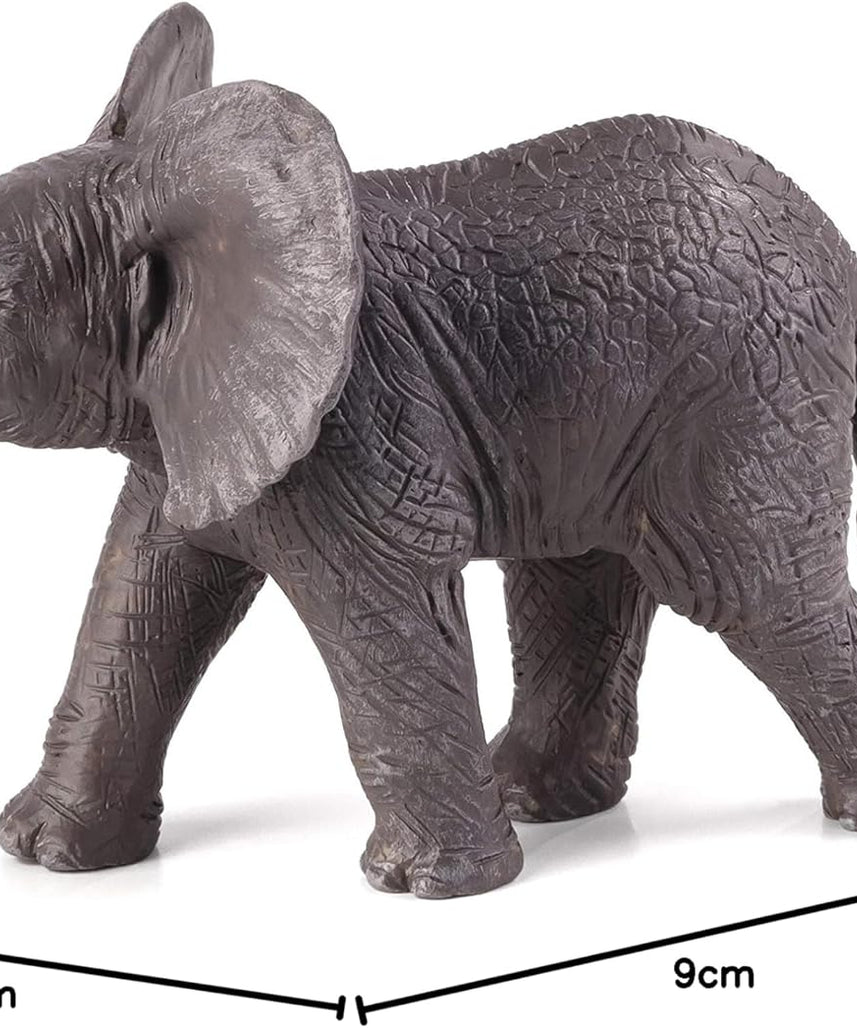 Mojo African Elephant Baby Medium Animal Figure Toy, Realistic Safari Collectible for Kids