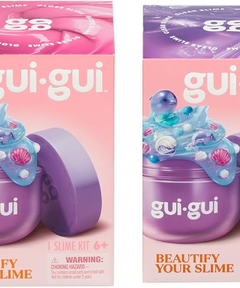 Gui Gui Slime Kit Scented DIY Slime Making Set with Surprise Figurine, Charms and Glitter, Sensory Creative Play Toy for Kids Ages 6+