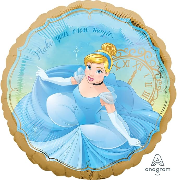 Amscan 3979801 Party Cinderella Once Upon A Time Standard Foil Balloon, Multicoloured