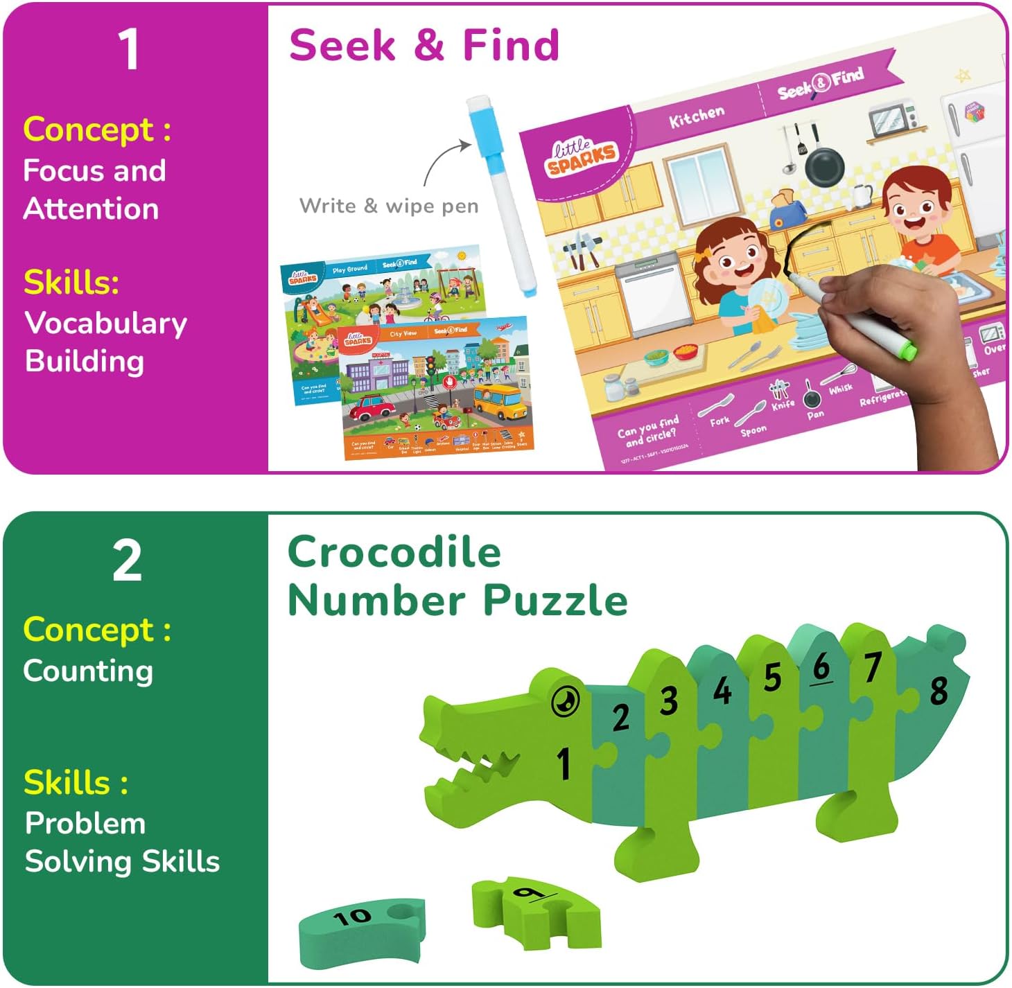 Smartivity Montessori Play & Learn Educational Kit for Kids Aged 3-5, Hands-On Cognitive and Motor Skill Development Toy, Multicolor