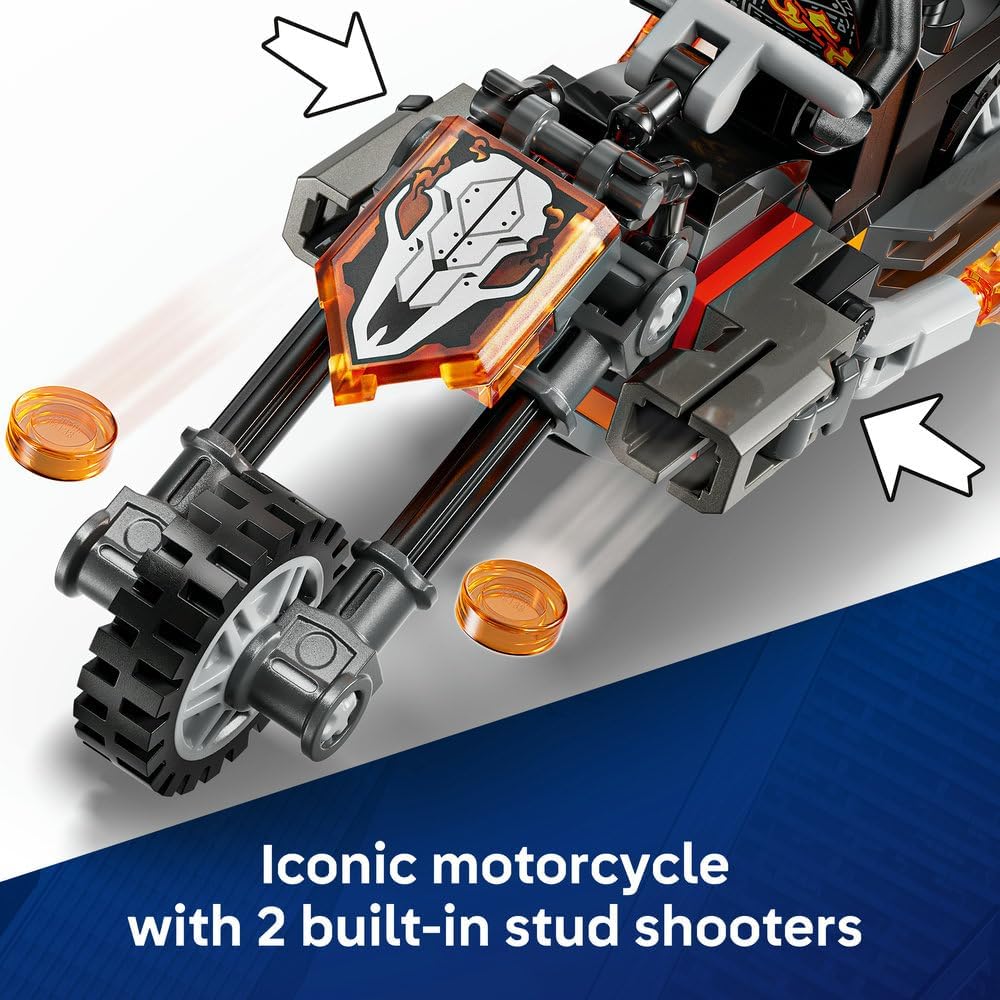 LEGO | Marvel Spider-Man vs. Ghost Rider Motorcycle - Superhero Toy w/a Motorbike Model, 2 Minifigures, Web String & Fire Elements - Gift for 6+ Year Old Boys - 76335