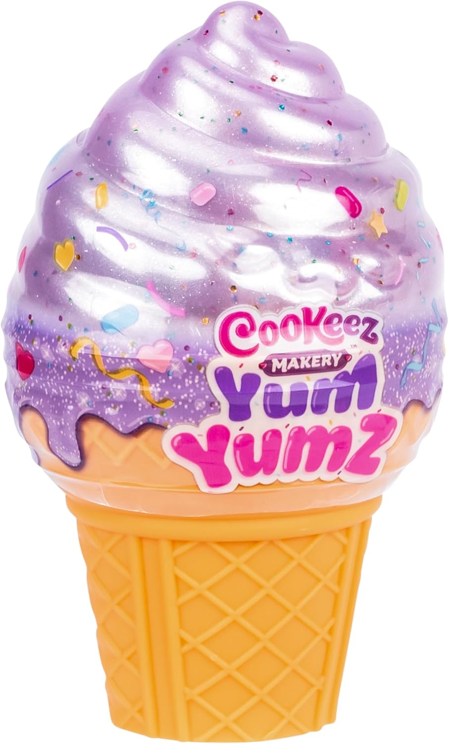 Cookeez Makery Yum Yumz Series-2 Single, Full of Fun and Full of Yum! Add Ingredients & Discover Super-Cute Scented Surprise Plush Pets Inside an Ice Cream Cone You Can Customize - Styles May Vary