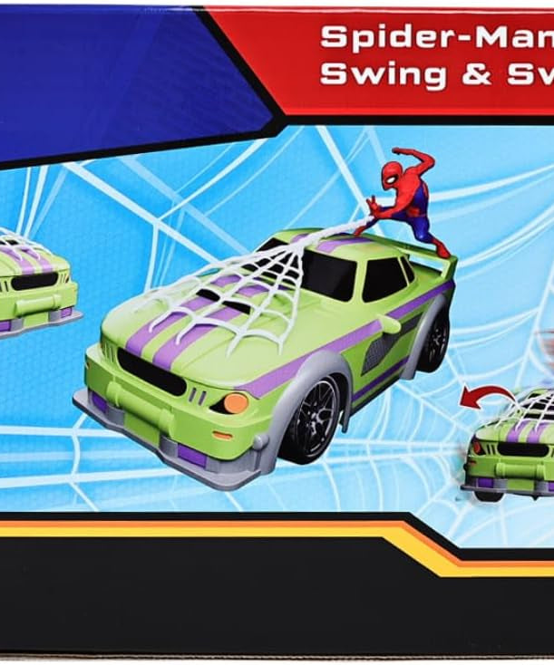 Marvel Spider-Man Swing & Sway Stormer RC - 2.4 GHz Full Function Remote Control Car for Kids - Official Disney Marvel Avengers Toy Vehicle - Ages 3+