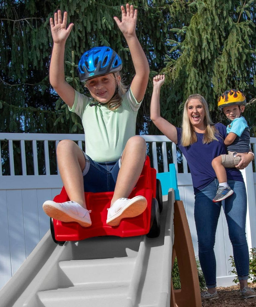 Step2 Extreme Thrill Coaster Dashing Red, Kids Roller Coaster Ride On for Toddlers + Kids 3Y+ Outdoor Amusement Toy