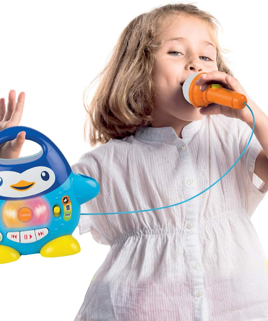 Winfun Penguin Kids Music Player Toy with Echo Microphone Lights and Animal Sounds 18M+