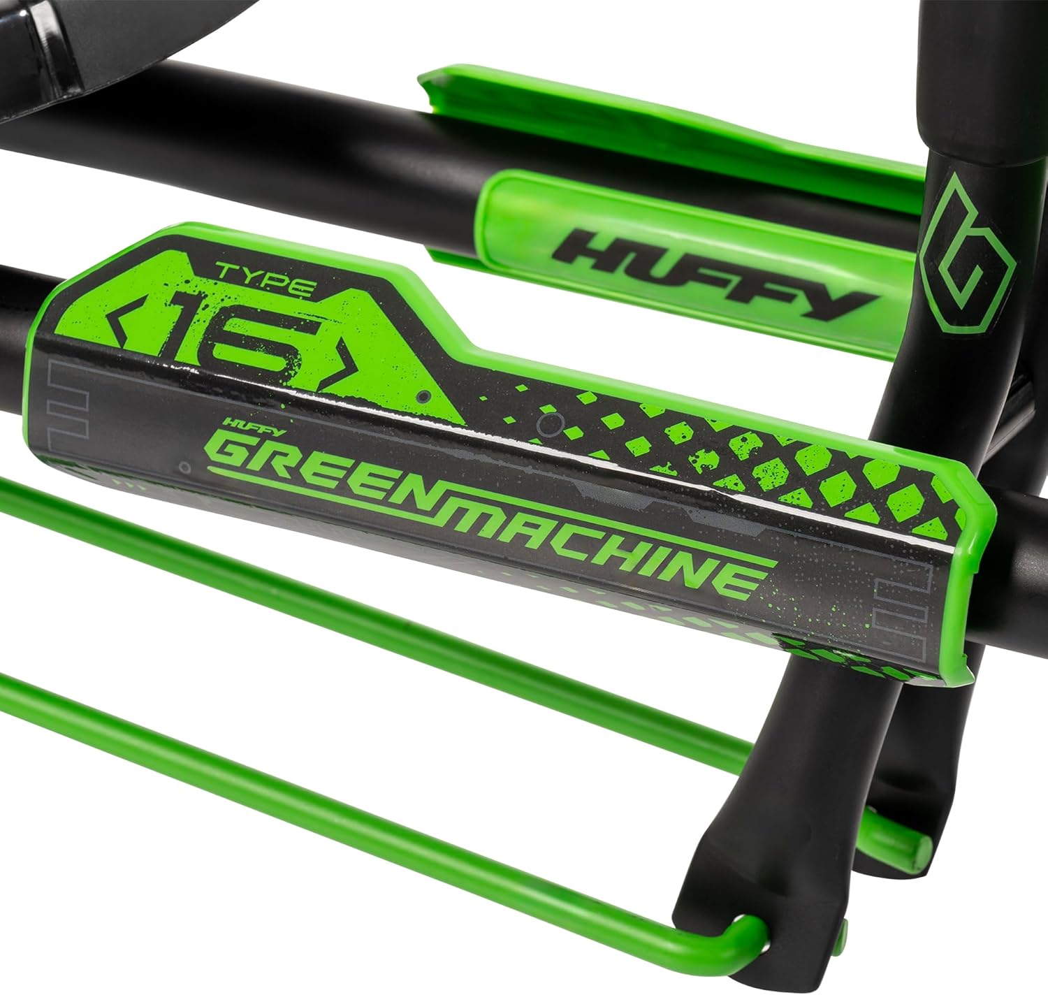 Huffy Green Machine 16 Inch Drift Trike, Pedal Powered Ride On with Dual Stick Steering and Adjustable Seat, Kids Outdoor Spin and Drift Trike, Ages 5Y+