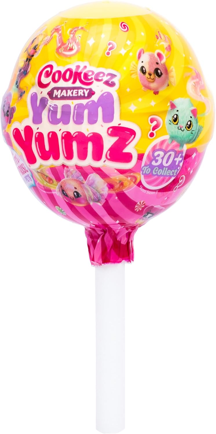 Cookeez Makery Yum Yumz Twin Pack, Series 3, Full of Fun & Yum, 2 Sweet Scented Plush Surprises Inside A Lollipop, 30+ Plush Candy Pets to Collect with Common, Rare, Ultra Rare and Limited Edition
