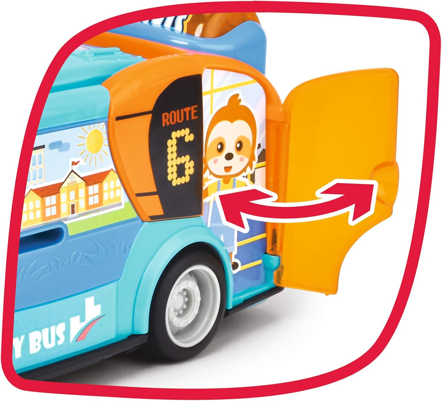 Dickie Toys 204113000 ABC Bus – Push Car for Babies & Toddlers (1 Year+)