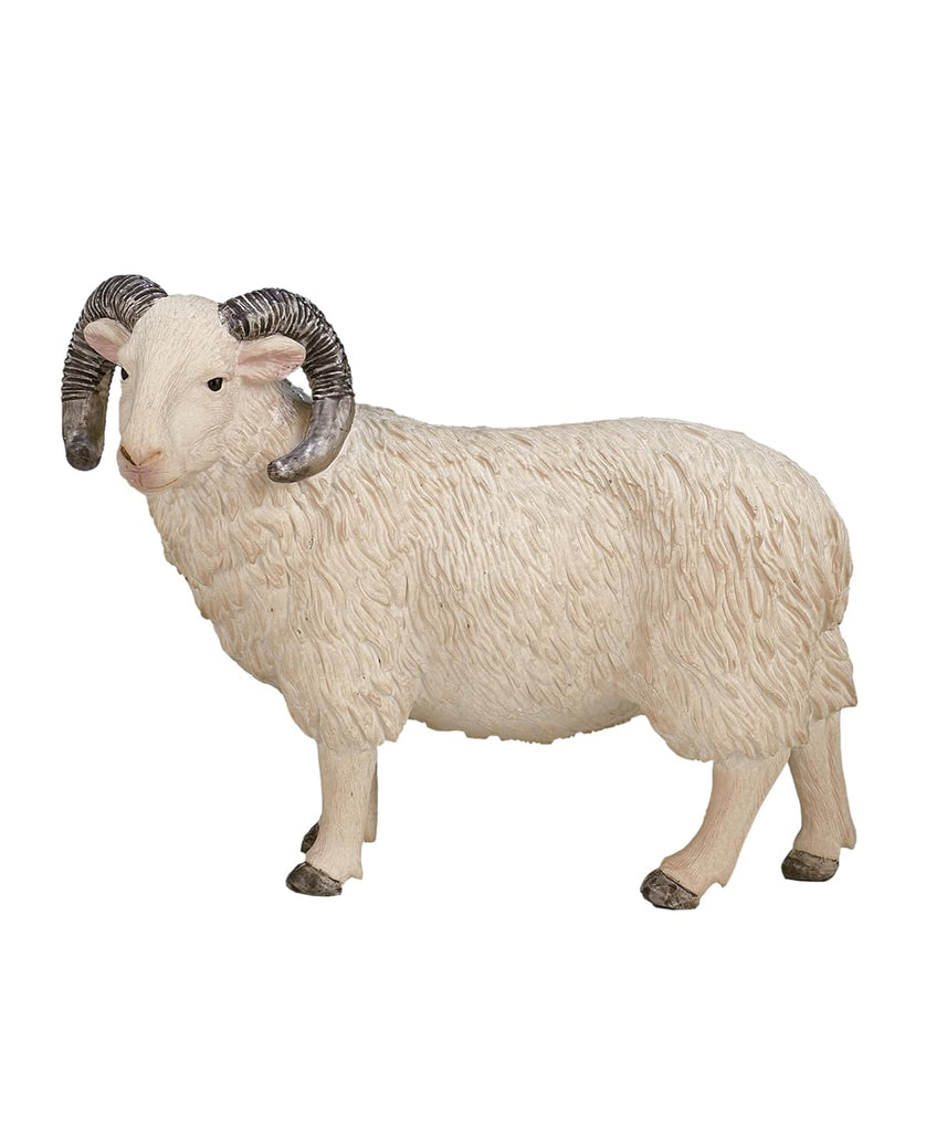 MOJO Farm Animal Collection Ram Sheep Figurine Hand-Painted Realistic Educational Toy for Kids and Collectors Ages 3 and Up