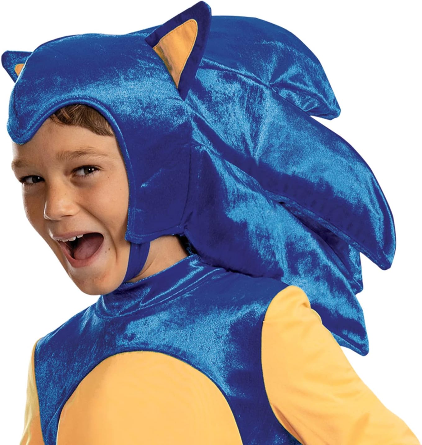Disguise Deluxe Sonic Costume for Kids, Official Sonic Prime Costume and Headpiece, Size (10-12)