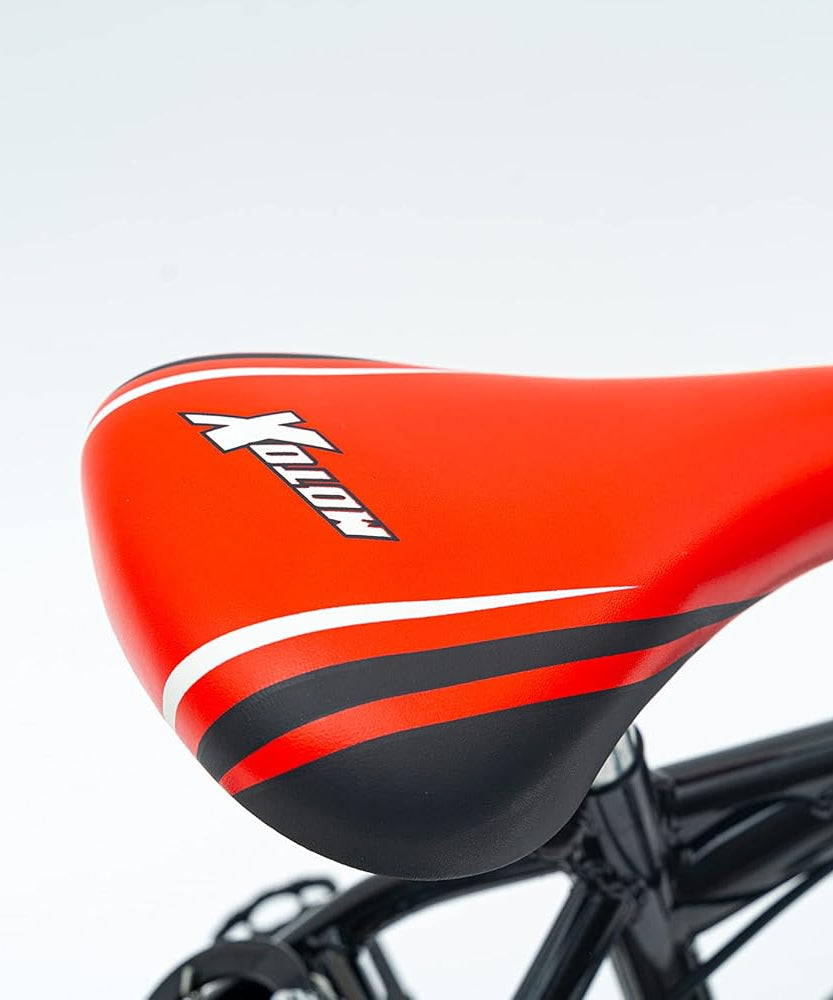 Huffy Moto X 16 Inch Kids Bike, Black, Unisex Youth Bicycle with Stabilisers, BMX Styling, Quick Connect Assembly, Ages 5-7