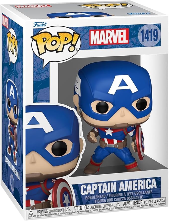 Funko Pop! Marvel: Marvel NC - Captain America - Marvel Comics - Collectable Vinyl Figure - Gift Idea - Official Merchandise - Toys for Kids & Adults - Comic Books Fans - Model Figure for Collectors