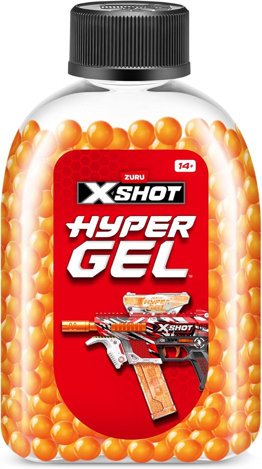 مسدس إكس شوت هايبر جل سيريز ١، ٣٠٠٠ جيليت، مسدس رغوة، زجاجة رذاذ، للأطفال والكبار، تنسيق حركة اليد والعين، ألعاب فيديو وألعاب خارجية، لا يحتاج إلى بطاريات