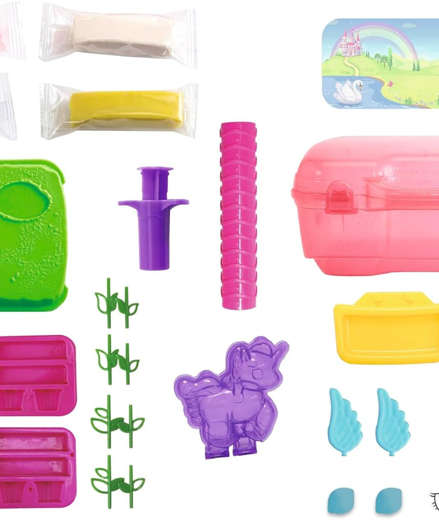 Simba Unicorn Fun Modelling Set, 15-Piece Creative Dough Activity Kit for Kids 3+, Multicolour