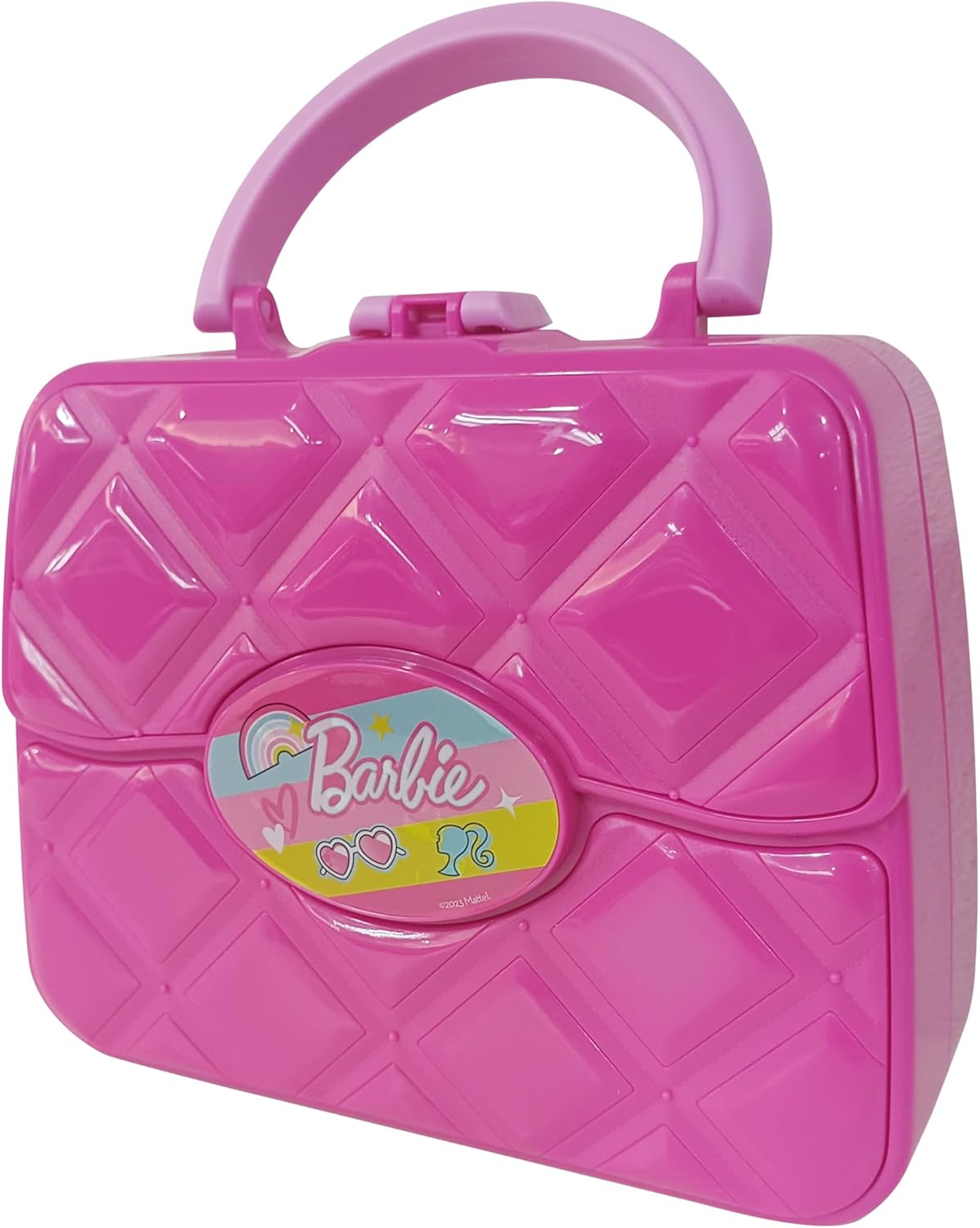 Barbie LPL 5 Decks Sliding Handbag Makeup Kit, Kids Cosmetic Toy Set with Eyeshadows, Lip Gloss, Lipstick, Nail Polish, Glitter Gel, Brushes & Mirror, Pretend Play Beauty Gift for Girls Age 6+ (5705)