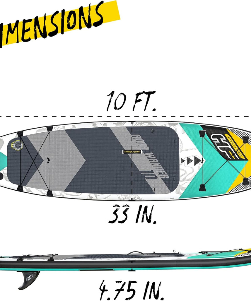 Bestway Hydro-Force Aqua Wander Convertible Stand-Up Paddleboard Set with Paddle, Seat and Footrest – Adult 14+