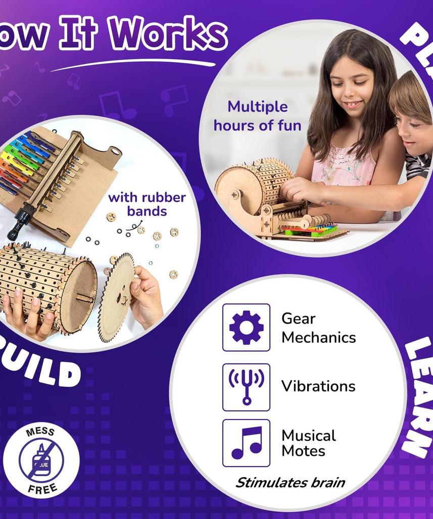 Smartivity DIY Music Machine Toy for Kids 8-9-10-11-12-13-14 Years Old I Create Your own Music with 7 Preset Songs - Jingle Bells, Happy Birthday & More I Christmas, Birthday Gift for Girls & Boys