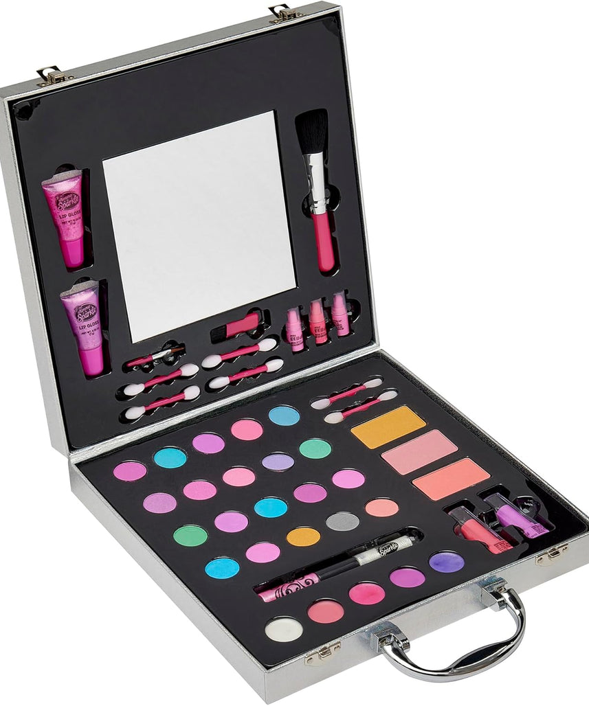 Cra-Z-Art Shimmer and Sparkle Shimmer 'n Sparkle Glitter Makeover Studio Beauty Kit â€“ All-in-One for Eye, Cheeks and Lips Ages 8 Up