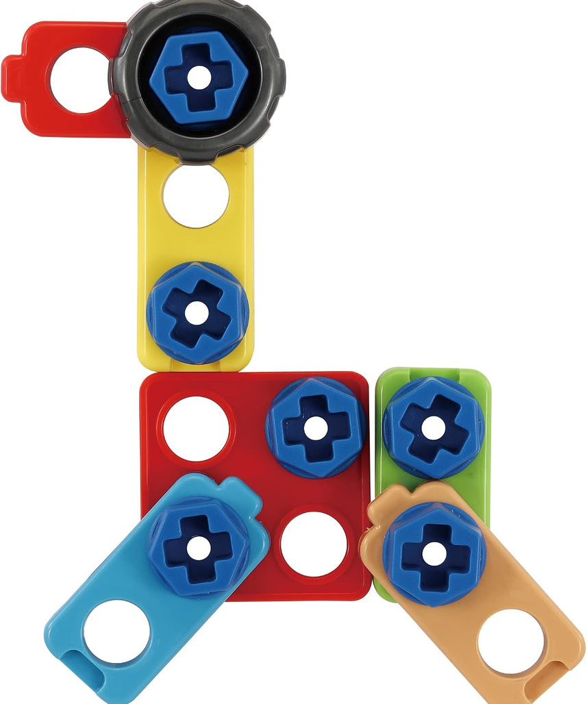 VTech My Busy Workbench, Interactive Toddler Toy, Pretend Play Tools, 100+ Pieces, Lights, Music & Sounds, Kids Gifts 3, 4, 5 + Years, English Version