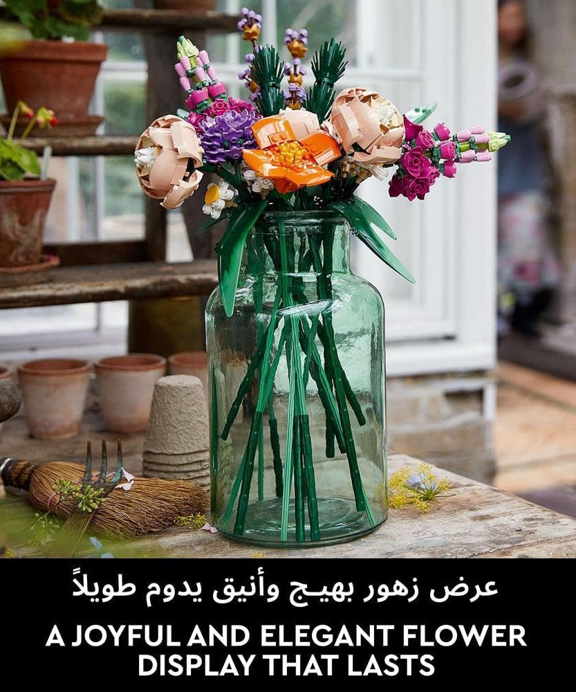 LEGO Botanicals Flower Bouquet - Artificial Flowers Set for Adults incl. Roses, Snapdragons, Poppies, Asters & Daisies - Ramadan Gift Idea for Women and Men - Botanical Collection - 10280