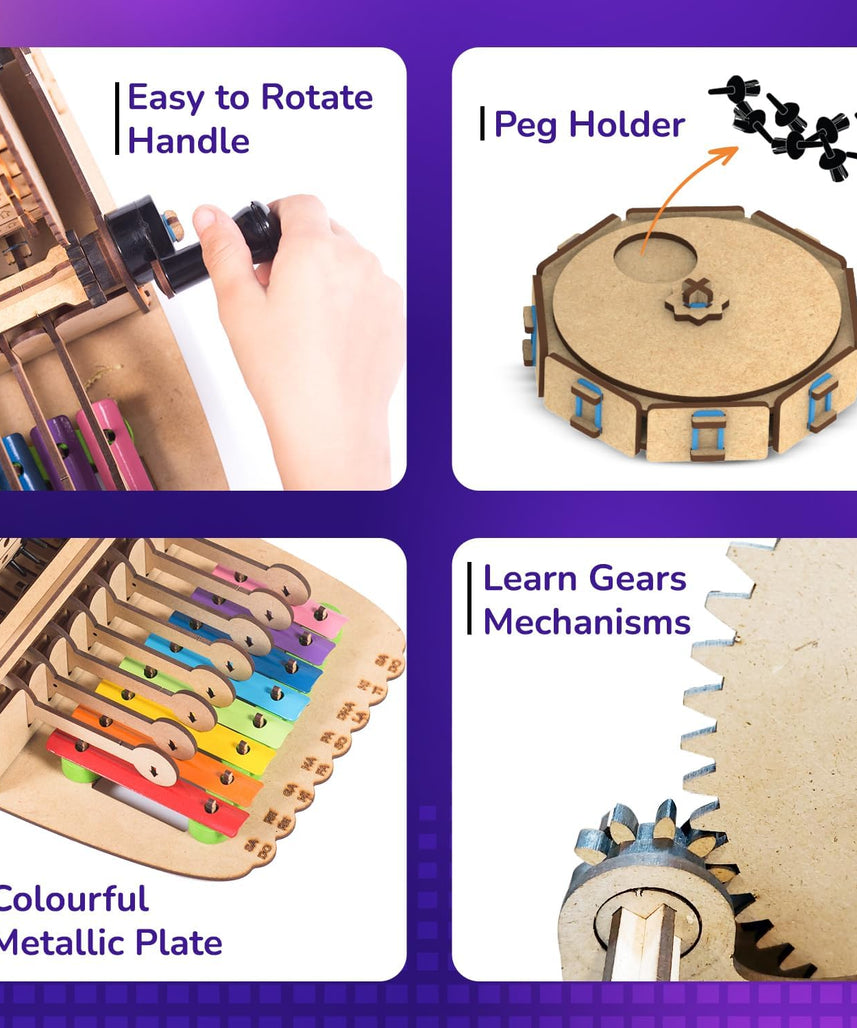 Smartivity DIY Music Machine Toy for Kids 8-9-10-11-12-13-14 Years Old I Create Your own Music with 7 Preset Songs - Jingle Bells, Happy Birthday & More I Christmas, Birthday Gift for Girls & Boys