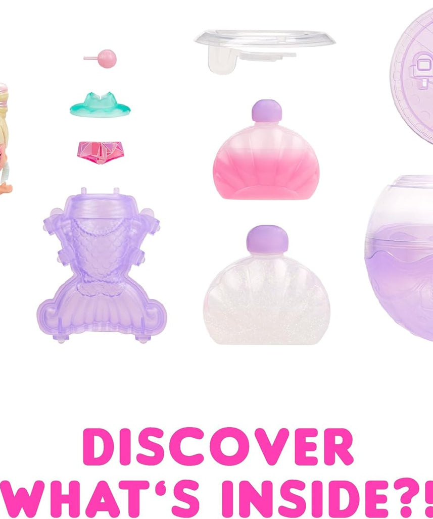 مفاجأة LOL! حورية البحر الصغيرة، ذيل متغير اللون، اصنعي ذيل حورية البحر الخاص بكِ، 8 دمى قابلة للتجميع مع إكسسوارات أنيقة، لعبة إبداعية للأطفال من سن 4 سنوات فما فوق