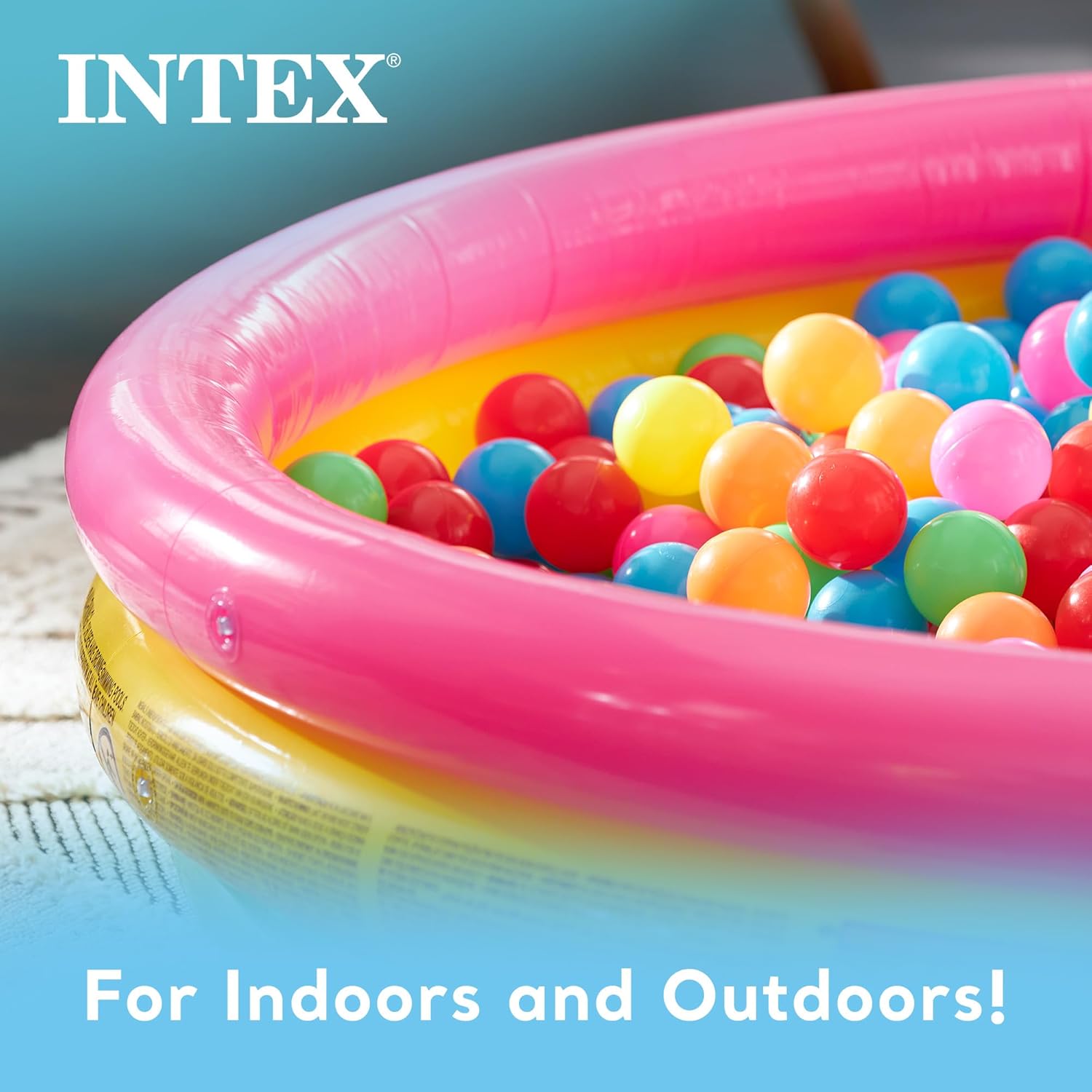 Intex Sunset Glow Inflatable Pool, 58 x 13 Inches, Tri Colour, 57422EP, 147 x 33 cm