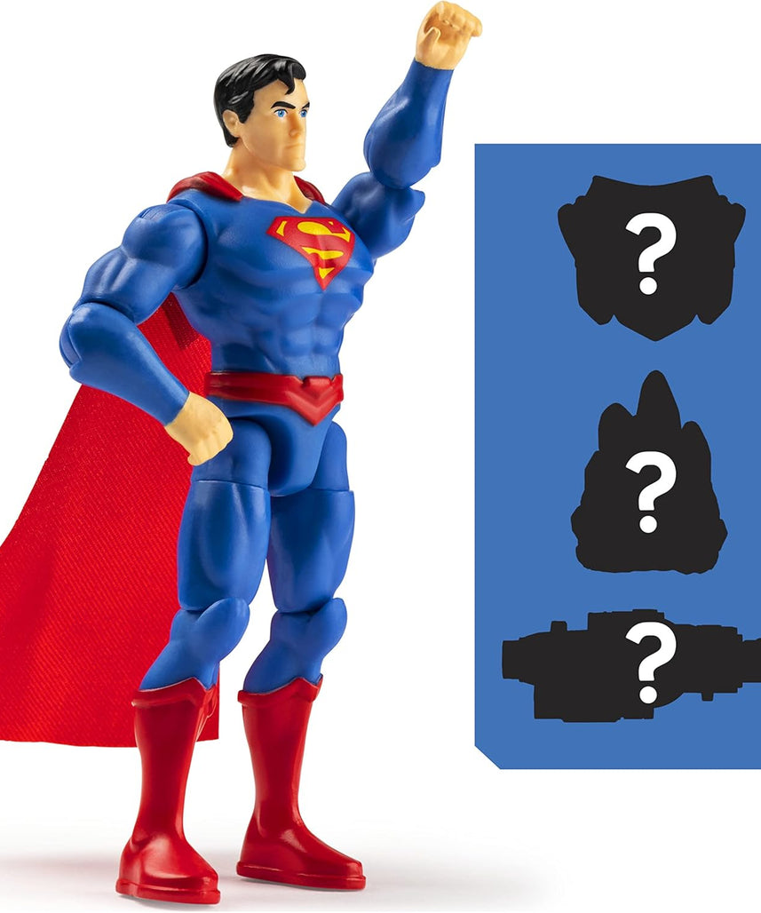 DC Comics 10-cm Action Figure with 3 Mystery Accessories, Collectible Superhero Toy for Kids Aged 3+, Adventure 4