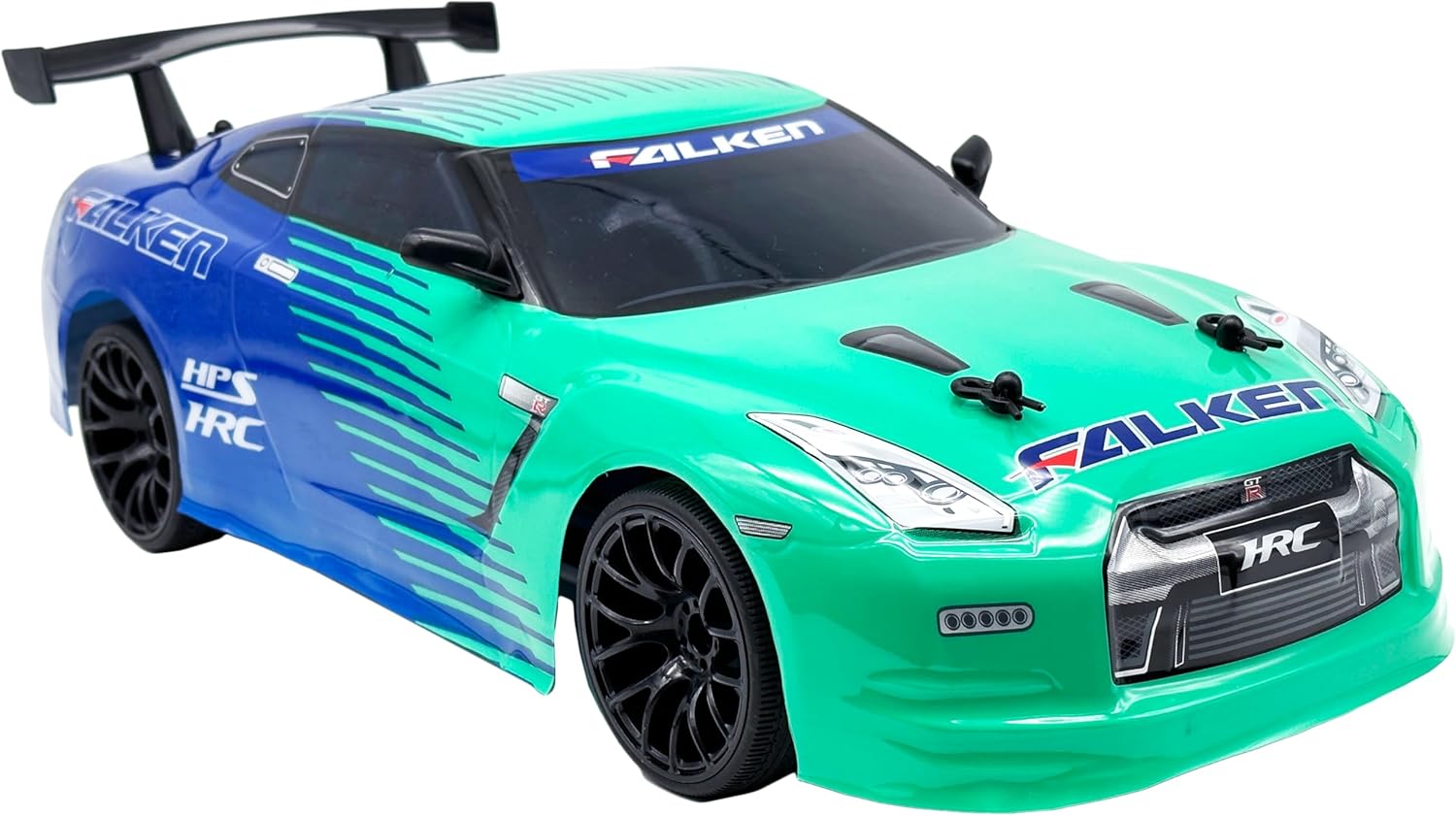 D-Power 1:10 Nissan GT-R Falken RC Car, 2.4GHz Remote Control, 7.4V USB Rechargeable Battery, Realistic Drift Design, Ages 6+