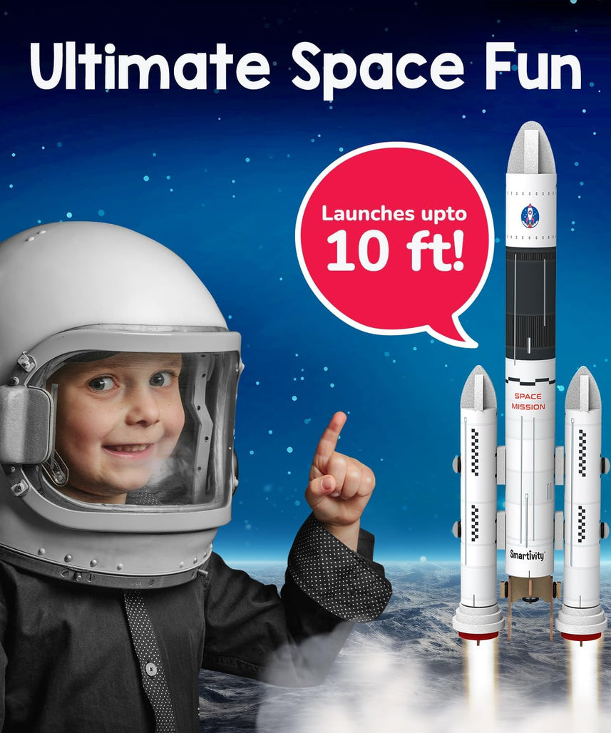 Smartivity Rocket Launcher DIY STEM Science Toy for Kids 6+ Years, Build Your Own Rocket and Launcher Kit, Educational Birthday Gift for Boys and Girls, Multicolor