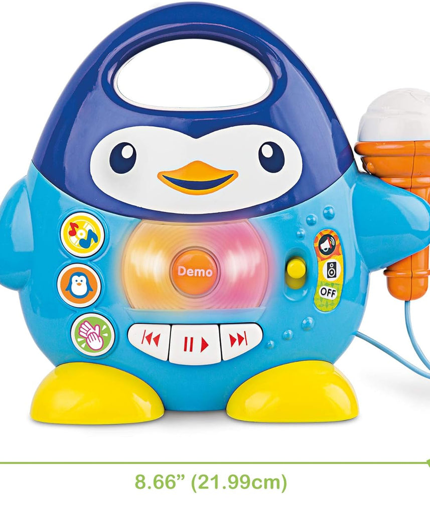 Winfun Penguin Kids Music Player Toy with Echo Microphone Lights and Animal Sounds 18M+