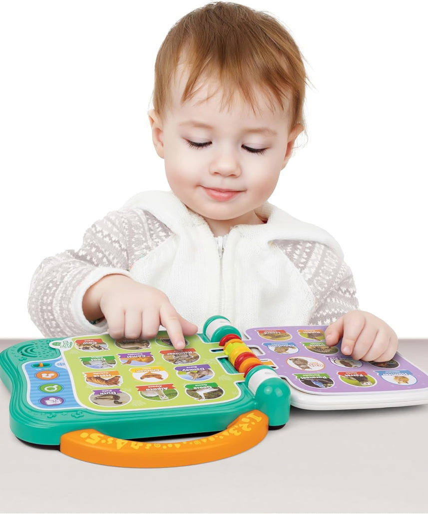 Winfun 101 Animals Bilingual Learning Book for Toddlers Age 18 to 36 Months with Interactive Animal Sounds Names and Short Stories in English and Polish