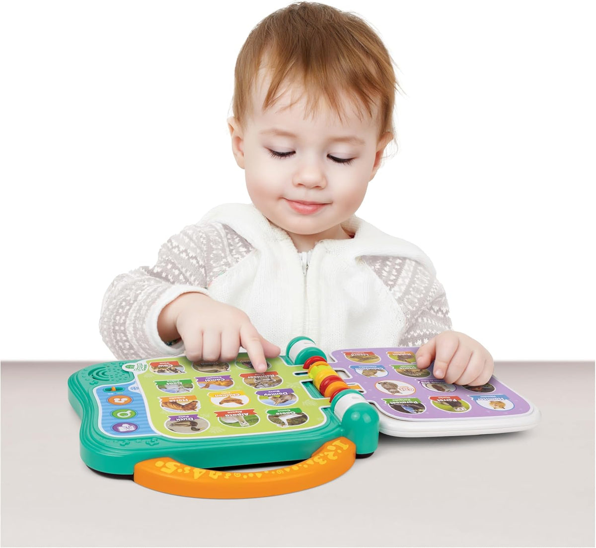 Winfun 101 Animals Bilingual Learning Book for Toddlers Age 18 to 36 Months with Interactive Animal Sounds Names and Short Stories in English and Polish