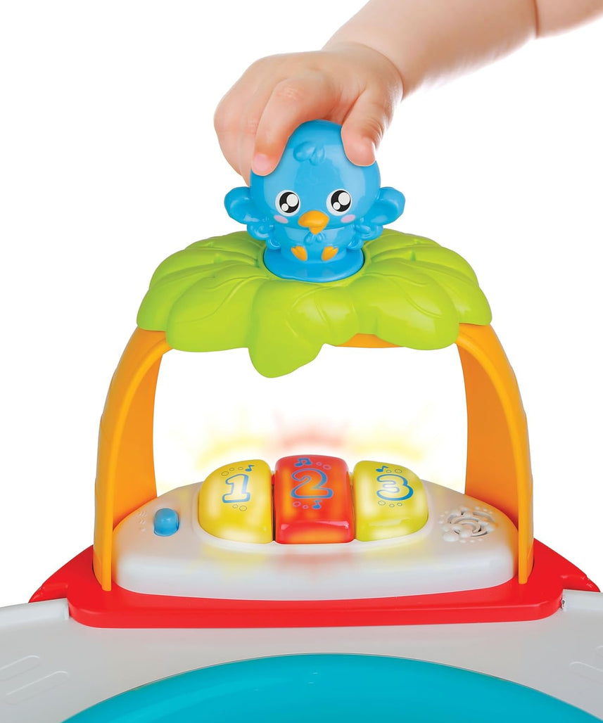 Winfun Baby Move Activity Center Interactive Toy, 2-in-1 Stationary and Activity Table with Lights, Sounds, and Detachable Play Pieces, for Babies 6 Months and Up