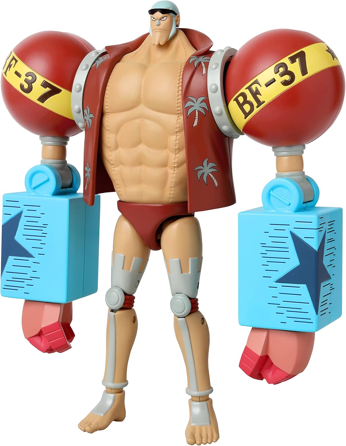 BANDAI Anime Heroes One Piece Franky 6.5 Inch Action Figure Shipwright Cyborg Straw Hat Pirates Collectible Toy