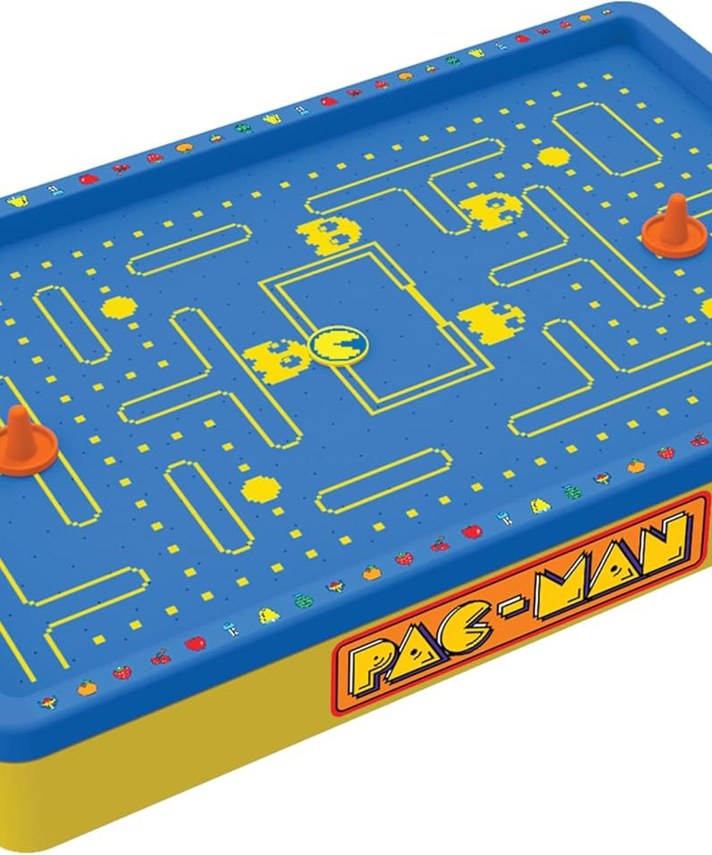 PAC-Man Electronic Air Hockey Arcade 2 Player Game Table with Floating Puck - Official Sounds and Air Surface - 52.5 x 8 x 27.8 cm - For Ages 3 and Above - Retrogaming Fans