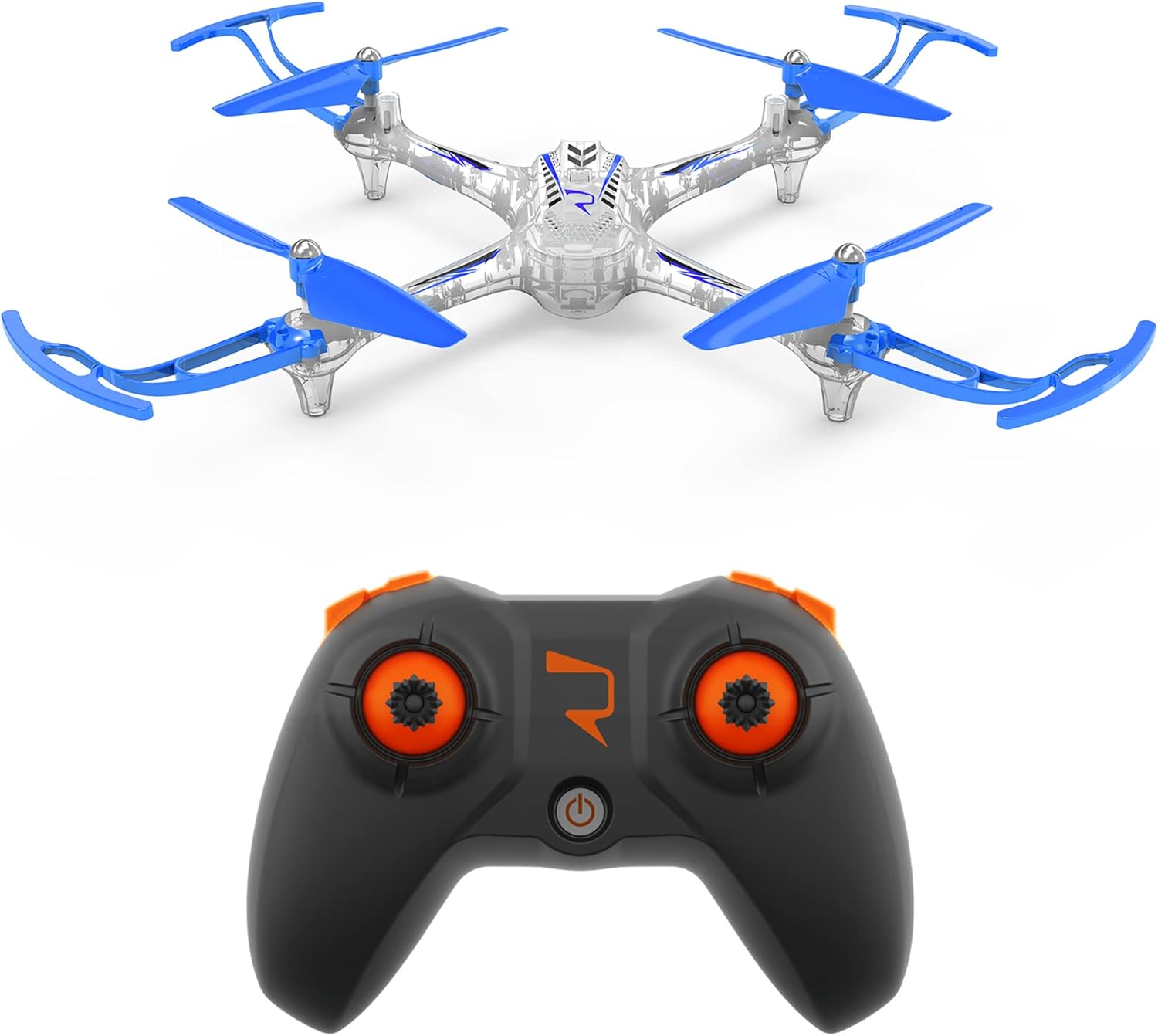 SYMA 4 Channel Auto Hover RC Stunt Drone, REVOLT R/C X15T Night Hawk, 16 Stunts, 6 Light Patterns, One-Key Takeoff & Landing, Altitude Hold, Blue/Orange, Ages 8+