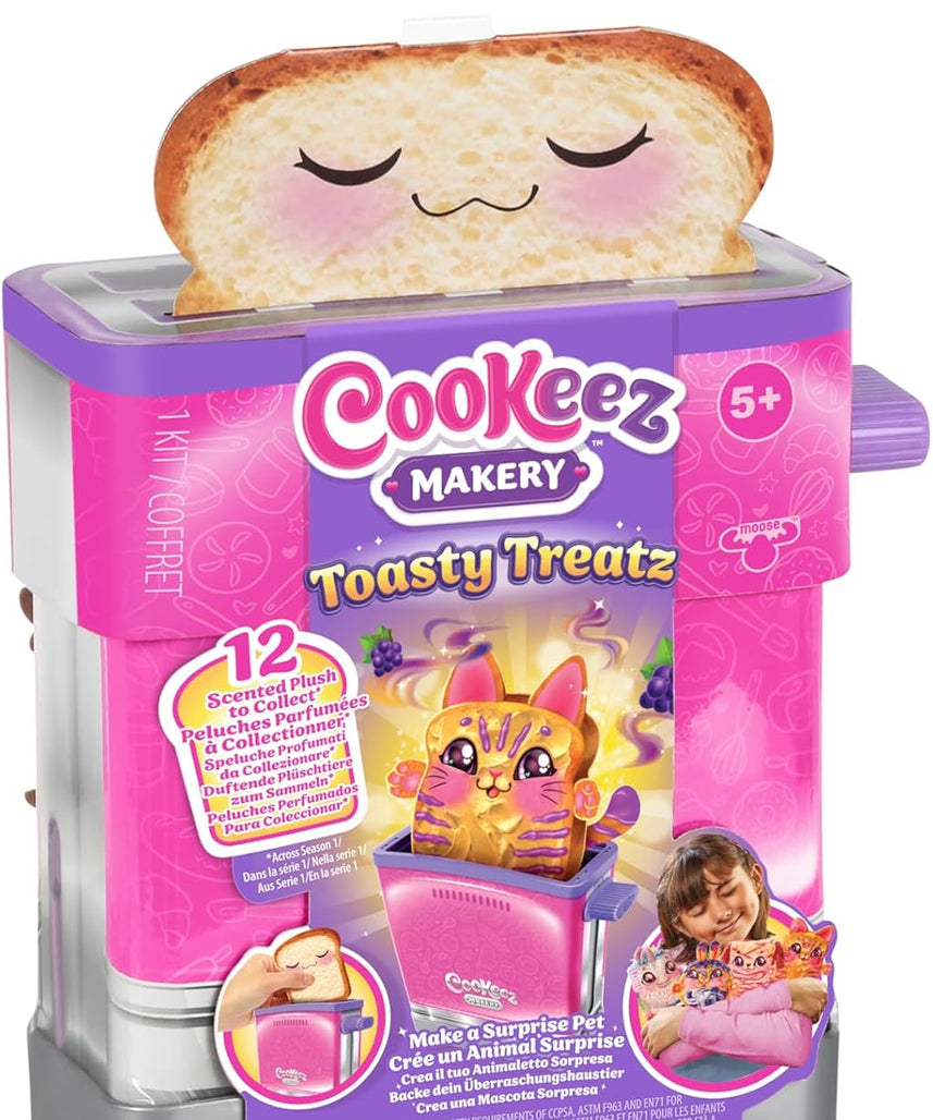 COOKEEZ MAKERY Toasty Treatz Toaster with Scented Plush, Styles Vary, Ages 5+