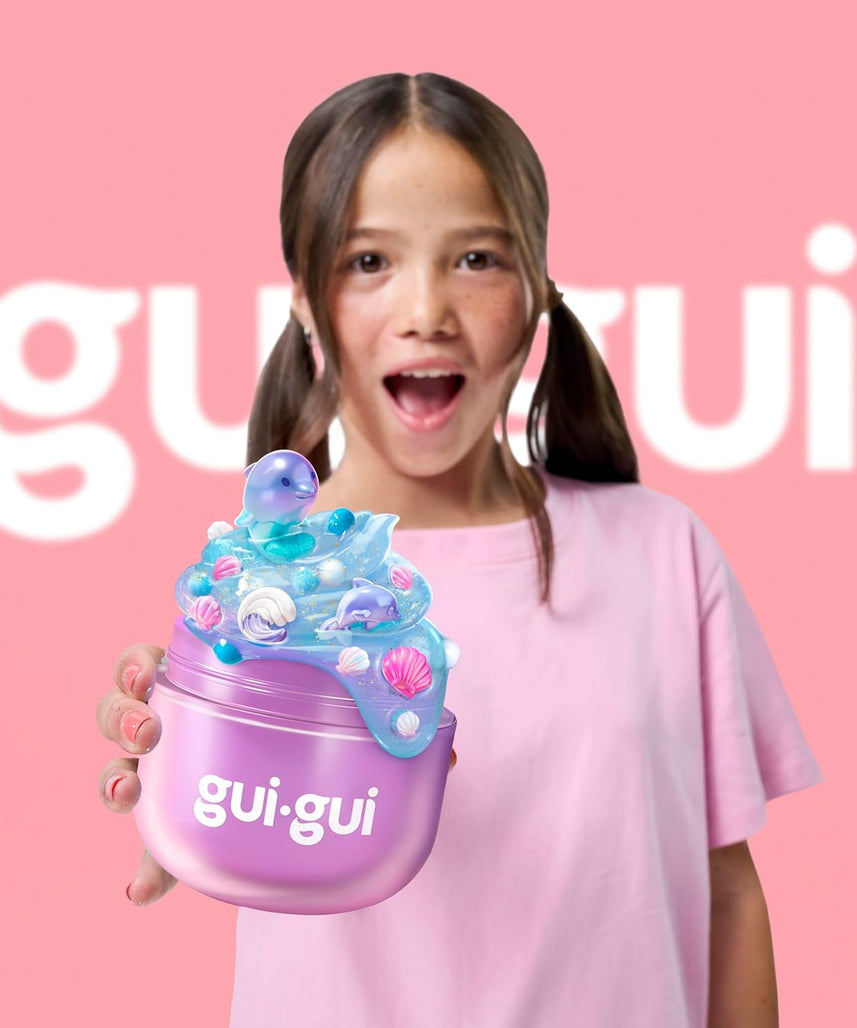 Gui Gui Slime Kit Scented DIY Slime Making Set with Surprise Figurine, Charms and Glitter, Sensory Creative Play Toy for Kids Ages 6+