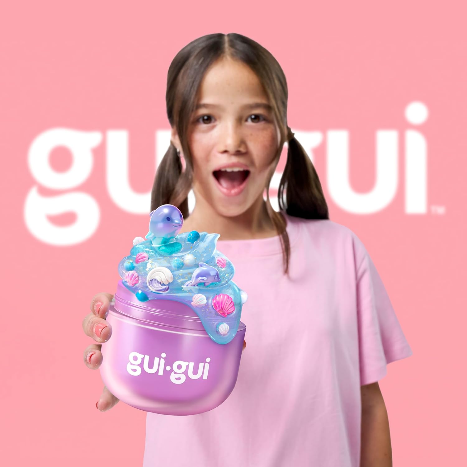 Gui Gui Slime Kit Scented DIY Slime Making Set with Surprise Figurine, Charms and Glitter, Sensory Creative Play Toy for Kids Ages 6+