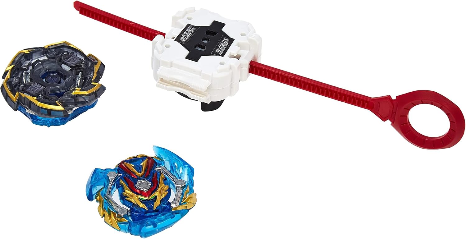 BeyBattle Burst Takara Tomy S4 W1 Rise Battle Set with Stadium, Sword Valtryek V5 and Ace Dragon DX5 Tops, Dual Launchers, Competitive Spinning Top Game for Kids, Ages 8 Years+