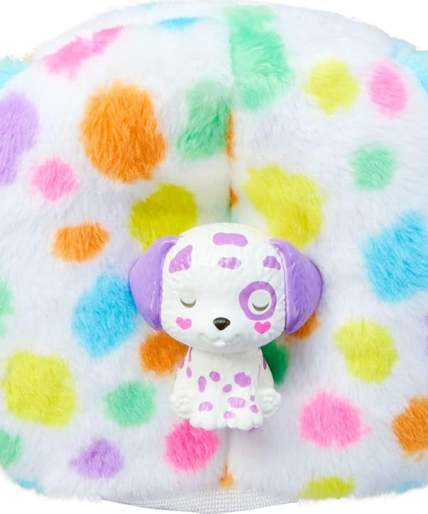 Barbie Cutie Reveal Color Dream Dalmatian Doll with Rainbow Plush & 10 Color-Changing Surprise Accessories, Ages 3+