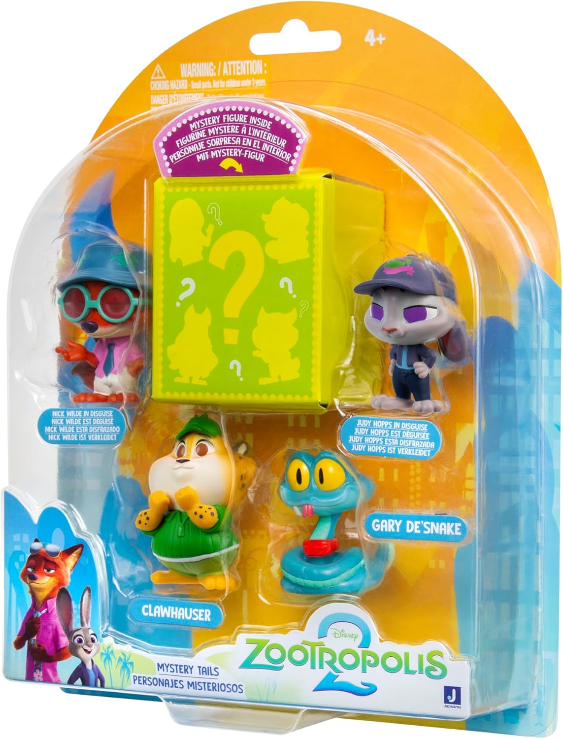 Disney Zootropolis 2 Figure 5-Pack with Mystery Figure, Zootopia 2 Movie, Collectibles, Mystery Tails Figurines, Gift, Kids Toys, 4 Years+
