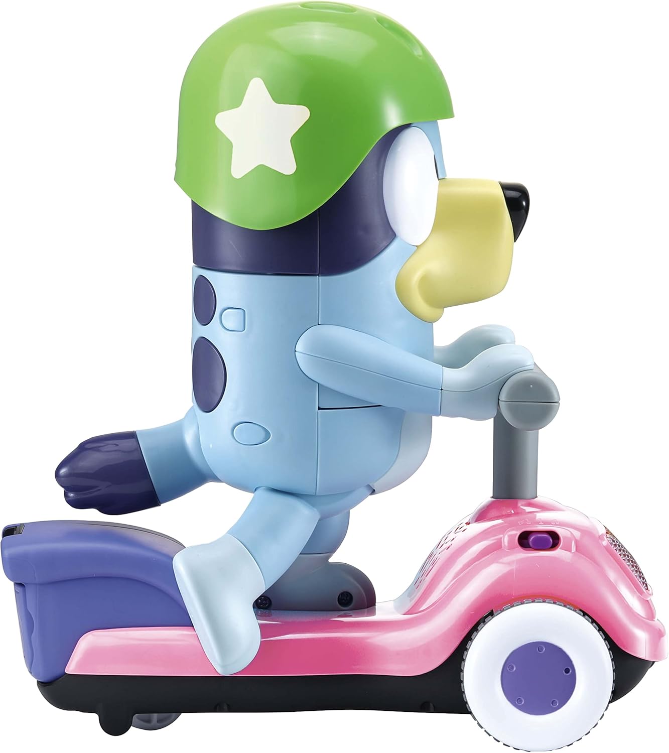 VTech Bluey Scooter Time Bluey, Interactive Toddler Toy with Music, Sounds and Phrases from the TV Show, Educational Play, Motor Skill Development, Dance and Copycat Games, Ideal Gift for Kids Ages 3-5 Plus, Blue