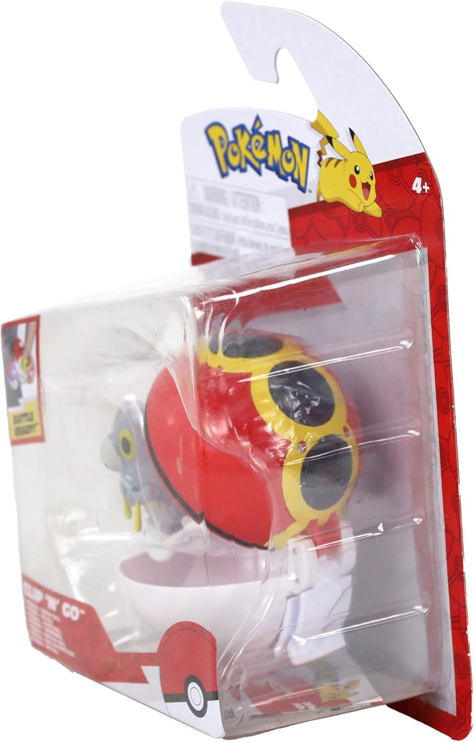 Pokemon Clip n Go - Frigibax with Repeatball, Action Figures, Official Detailed Figurines, Collectibles, Figure with Poke Ball, 4 Years+