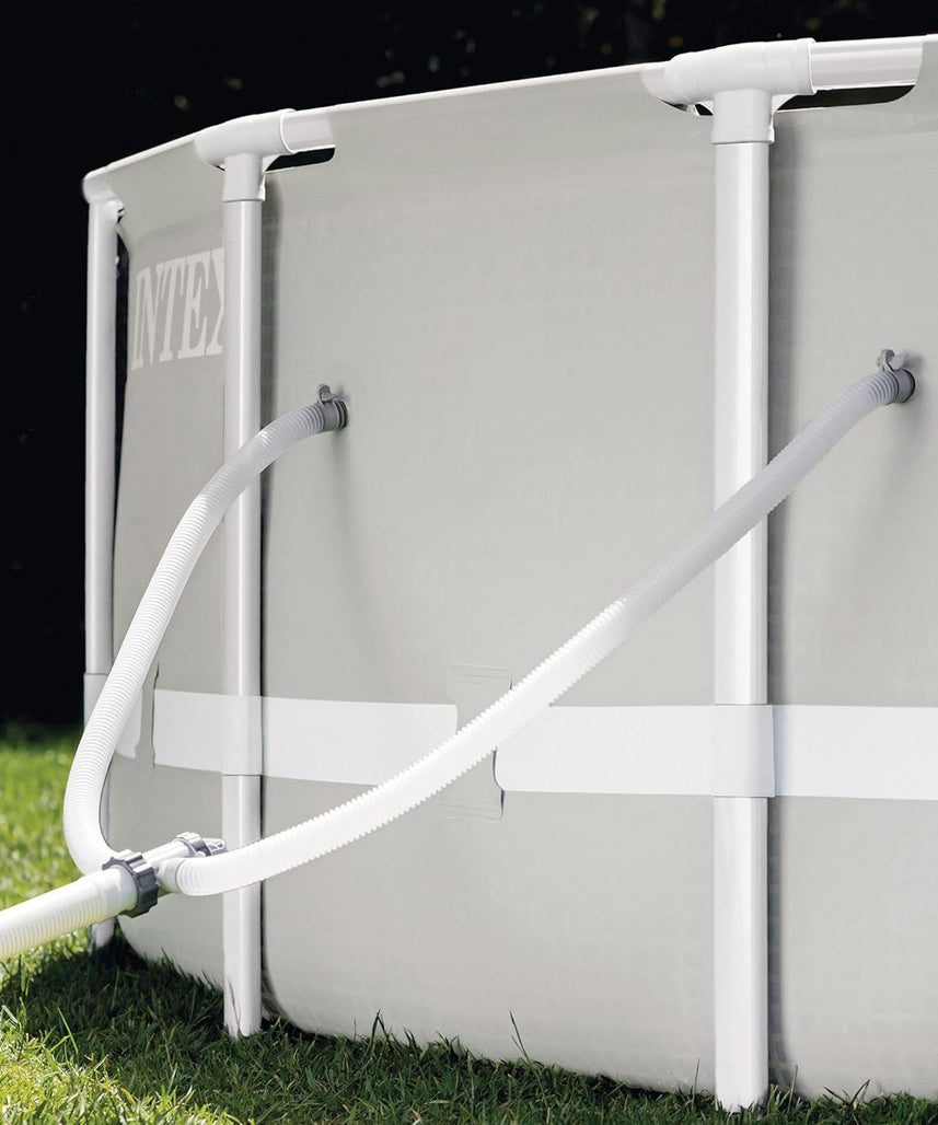 Intex Prism Rondo Frame Pool Set, Diameter 366 x 76 cm, Light Grey