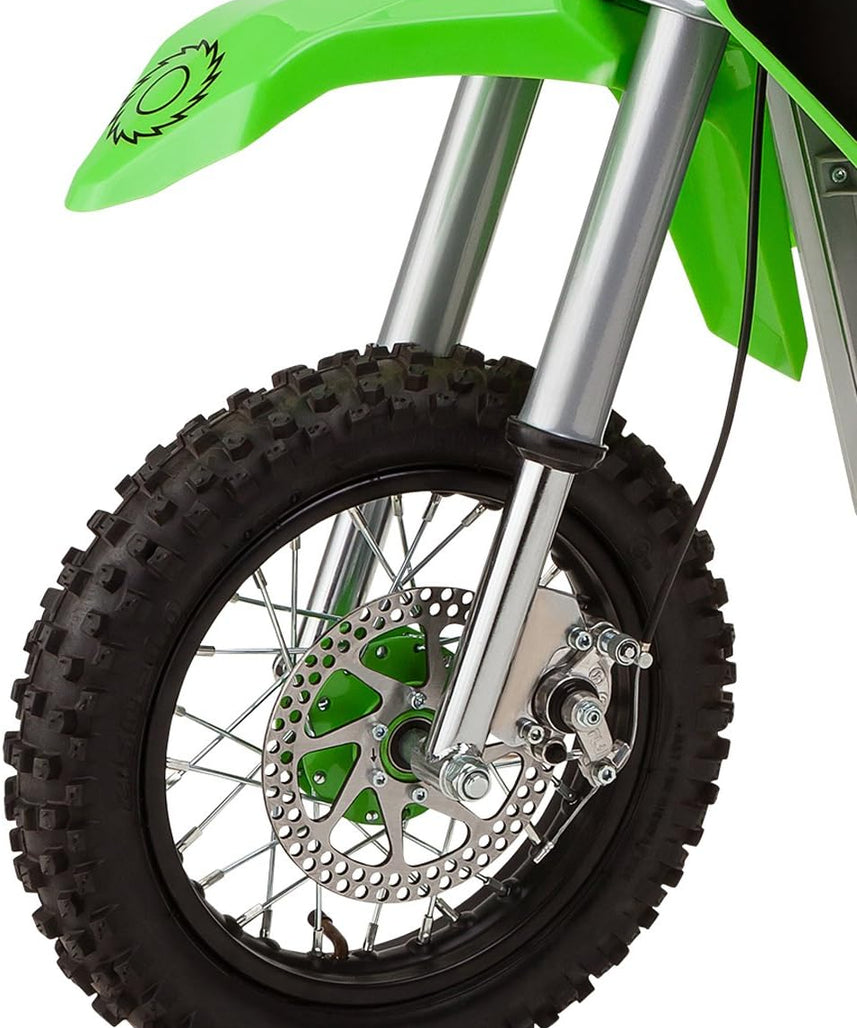دراجة موتوكروس كهربائية Razor Dirt Rocket SX500 McGrath، لون أخضر، عالية عزم الدوران، مناسبة للمراهقين والبالغين، تصل سرعتها إلى 15 ميلاً في الساعة، مناسبة للأعمار من 14 عامًا فما فوق