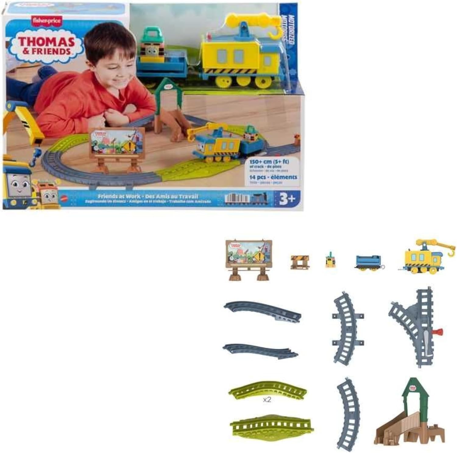 Thomas & Friends Busy Friends Locomotive + Rail Set