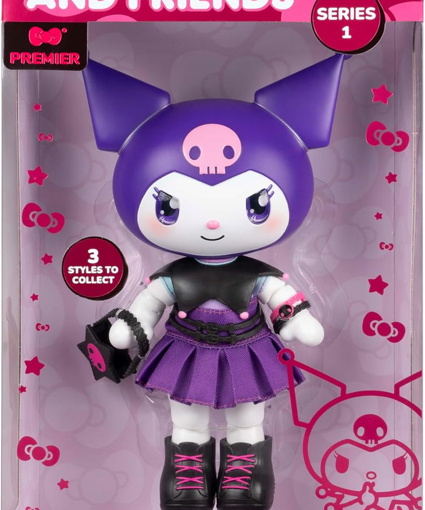 Hello Kitty® and Friends Premier 8-Inch Articulated Figure - Classic Kuromi™ Series 1 Poseable Doll - Officially Licensed Sanrio Product - Ages 6+