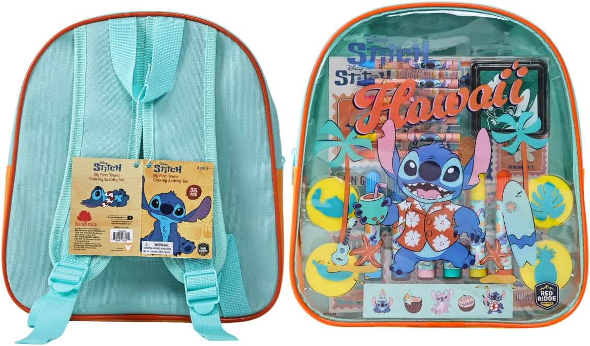 Disney Stitch My First Travel Coloring & Activity Set| Art & Craft Kit | Learning & Activity Set | Travel Fun | Age 3+